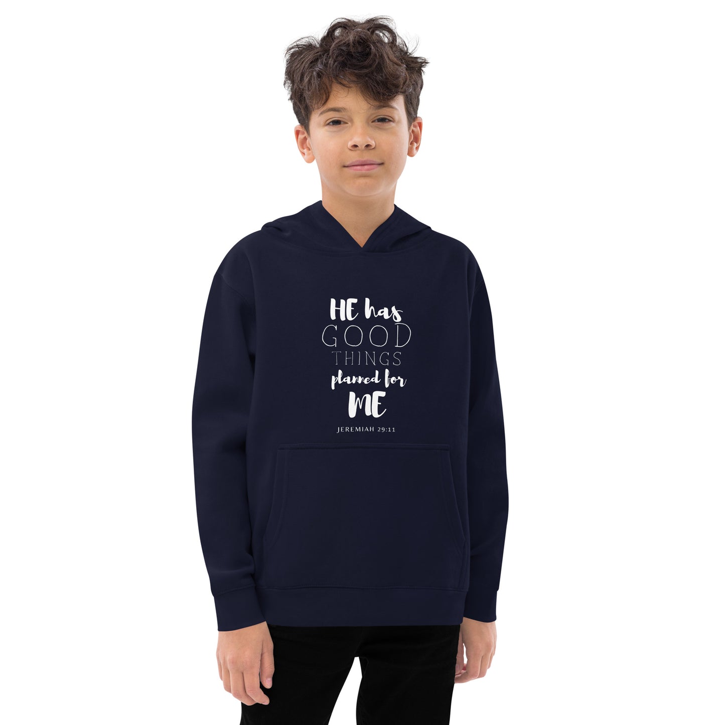 "He has good things planned for me" Youth Hoodie