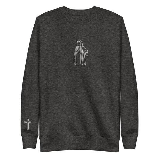 Embroidered Jesus and Cross Prodigal Unisex Premium Sweatshirt