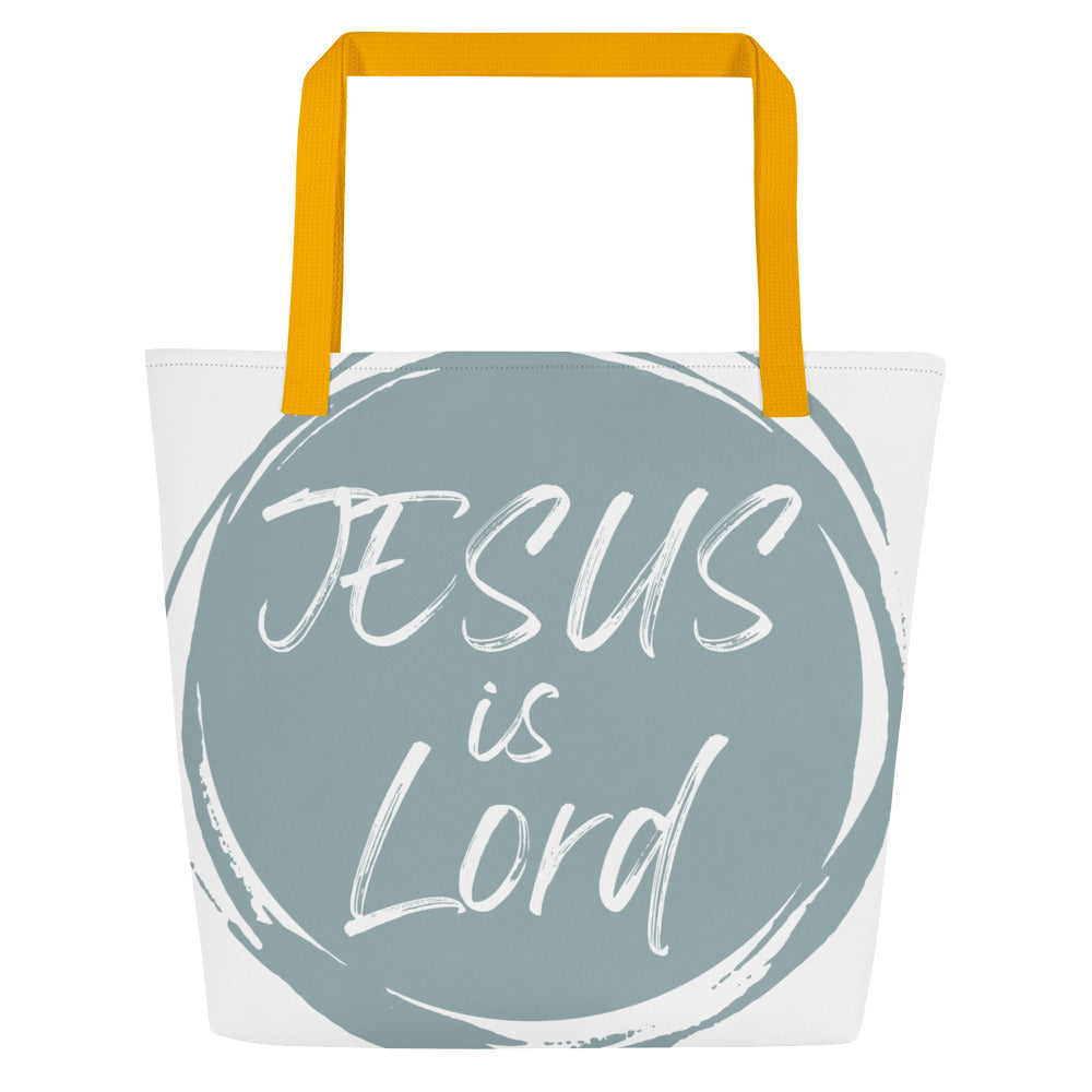 "Jesus is lord" Large Tote Bag With Pocket