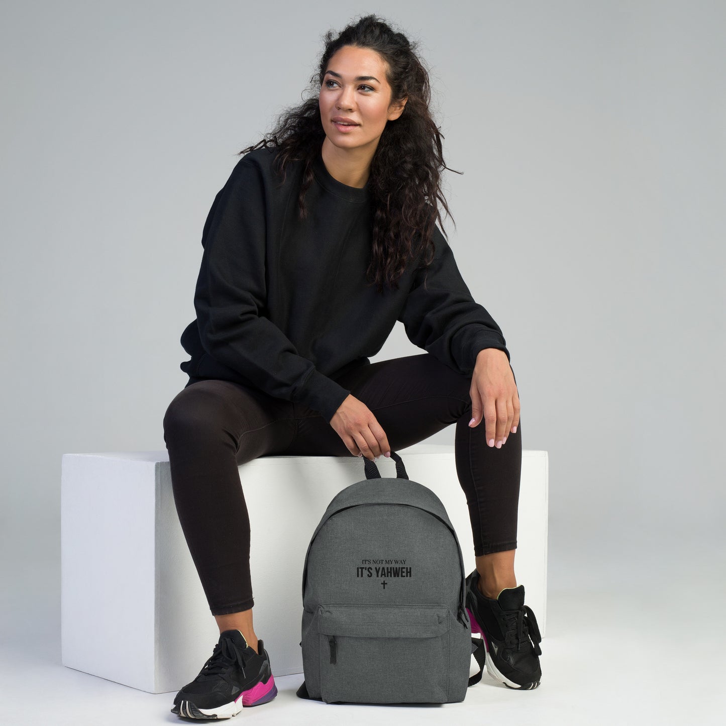 "It's not my way, It's Yahweh" Embroidered Backpack