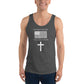 "I stand for the flag and kneel for the cross" Unisex Tank Top