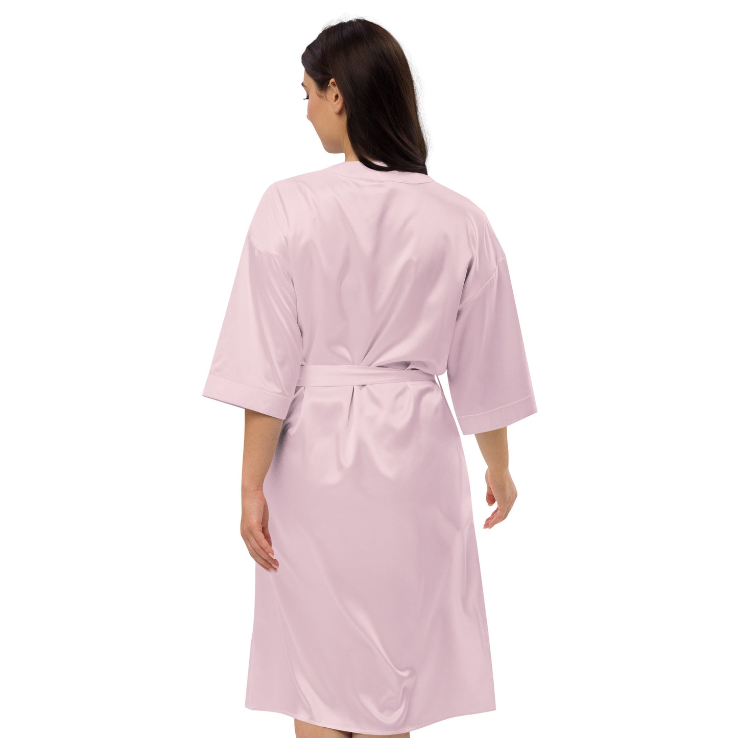 Embroidered Cross Satin Robe