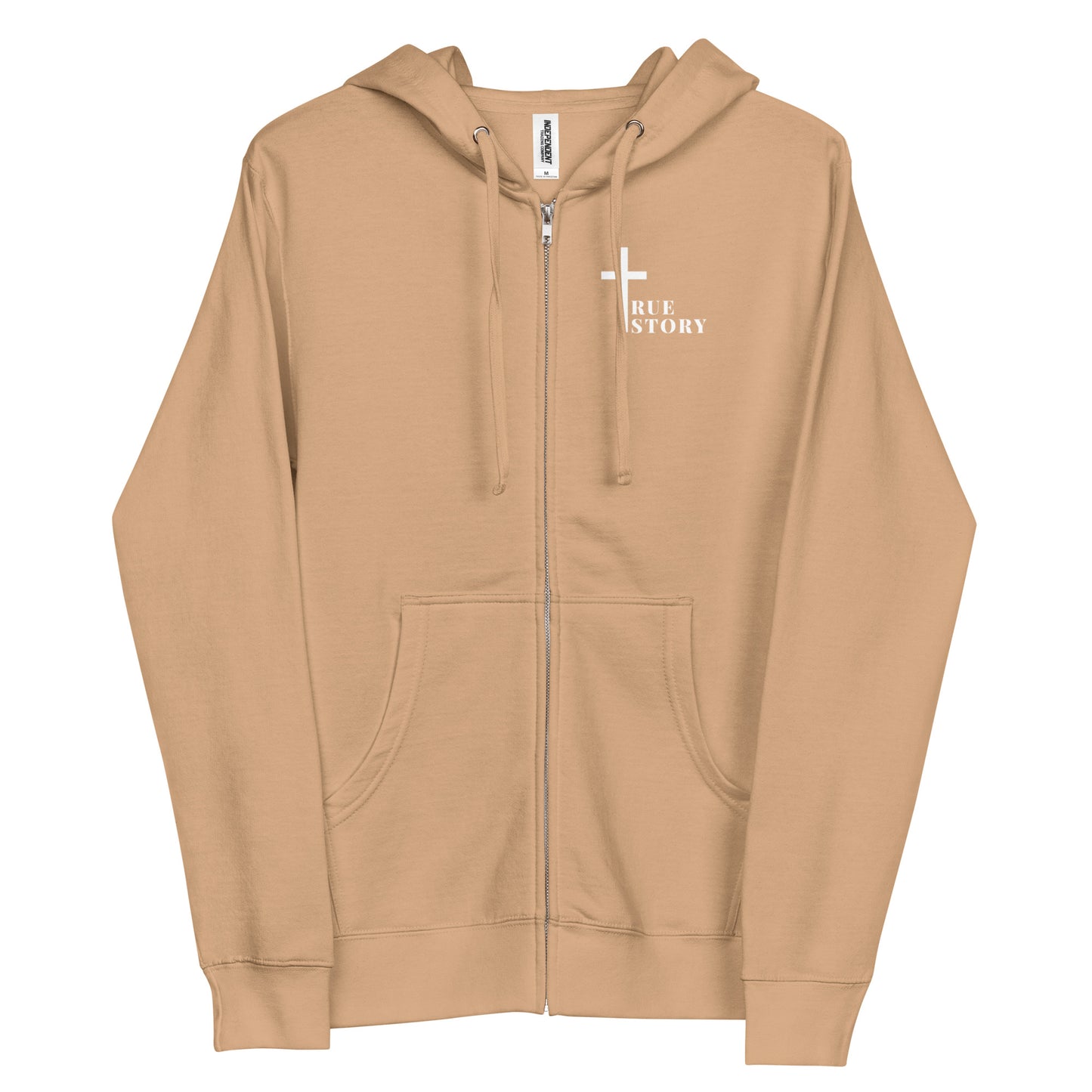 Cross "True Story" Unisex Fleece Zip Up Hoodie