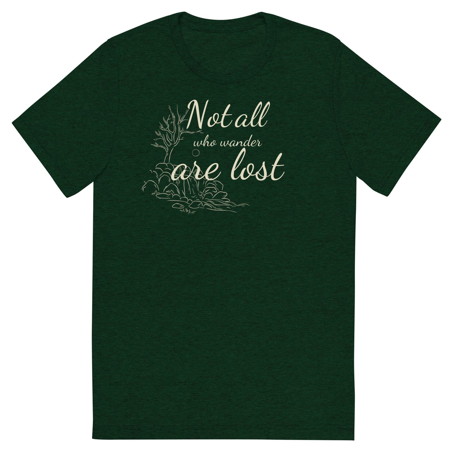 "Not all who wander are lost" Tri Blend Unisex T-Shirt
