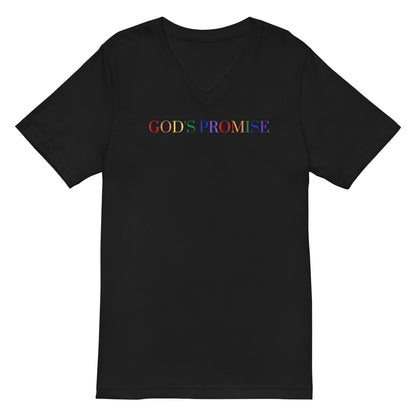 "God's Promise" Unisex Rainbow V-Neck T-Shirt