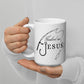 "Hooked on Jesus" White Glossy Mug, 11oz and 15oz
